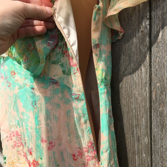 Sundance Sz P6 Elysian Garden Silk Floral Dress - Picture 3 of 6